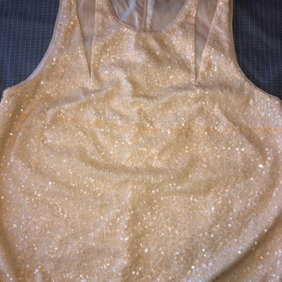 7 For All Mankind Sequin Top with Sheer Panels - Picture 8 of 8